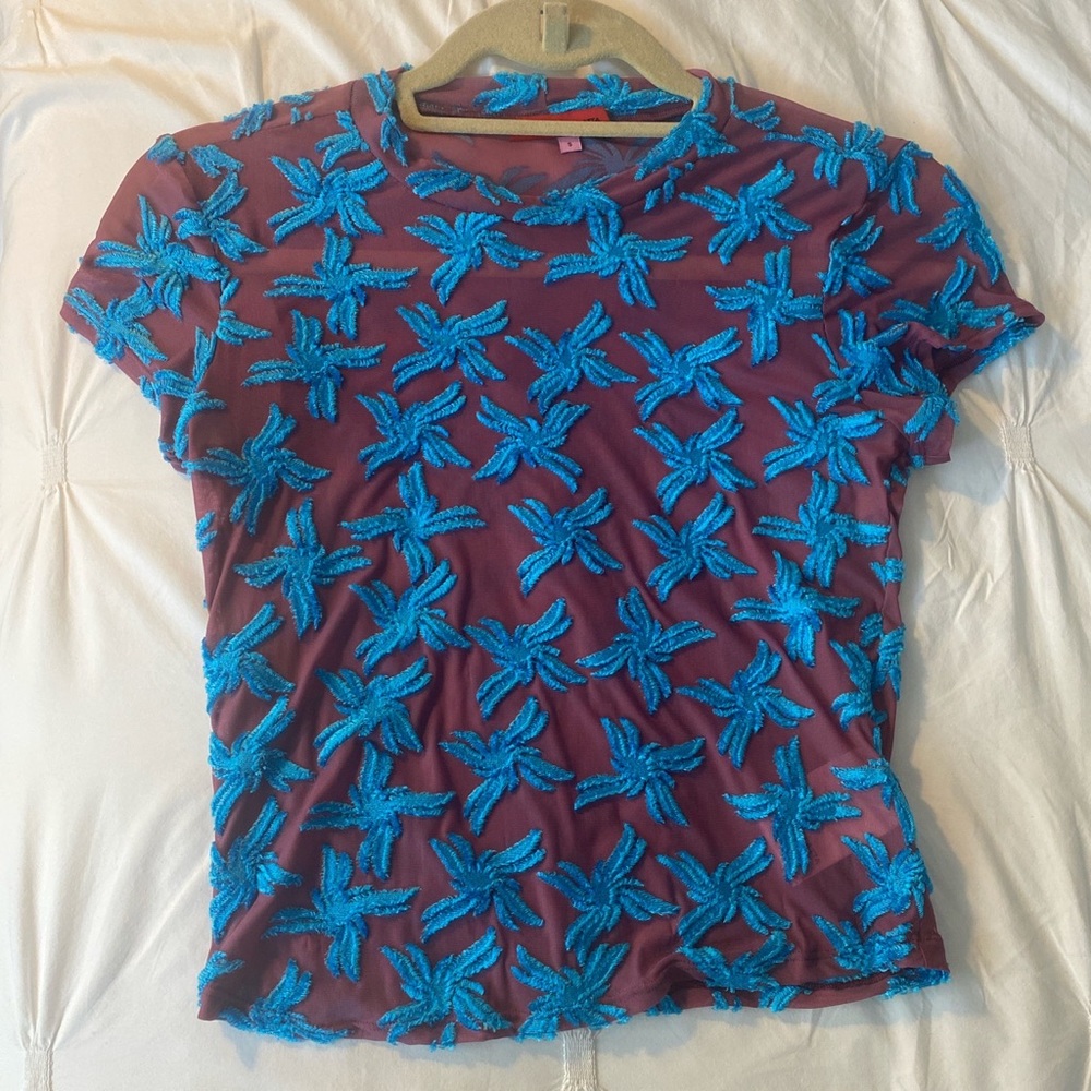 Eckhaus Latta Velvet Burnout Baby Tee